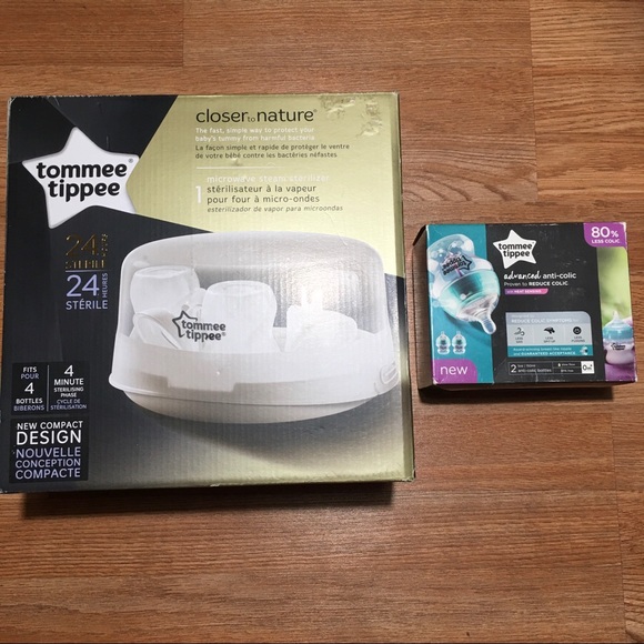 Tommee Tippee Microwave Steam Sterilizer +2 bottle - Picture 1 of 9